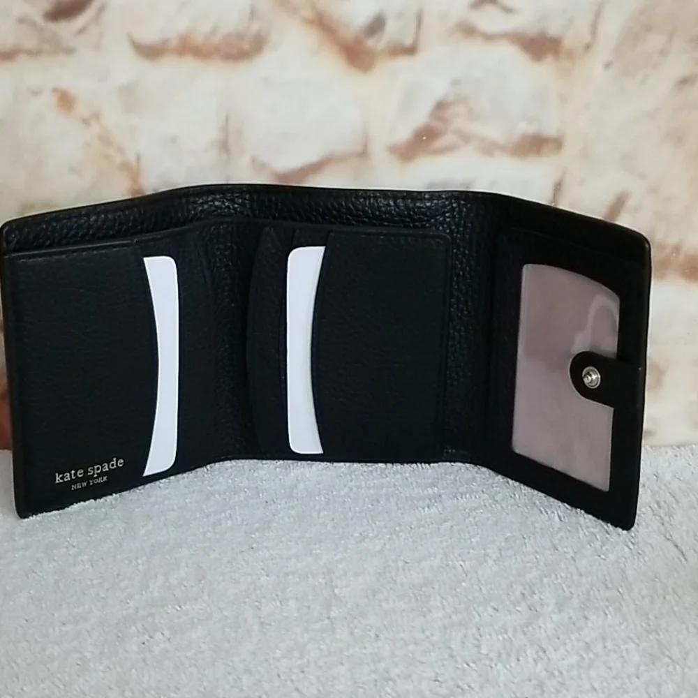 New kate spade Polly Tri-Fold Leather Wallet